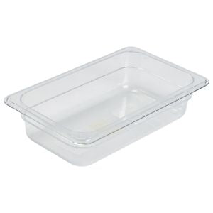 Genware Polycarbonate Gastronorm 1-4 100mm deep