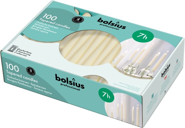 Berties Tapered Candle 10" - 250mm Ivory