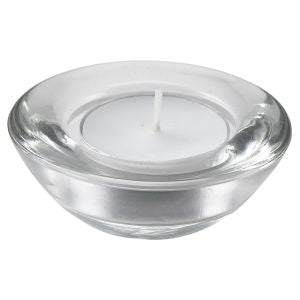 Berties Glass Tealight Holder 75mm diameter