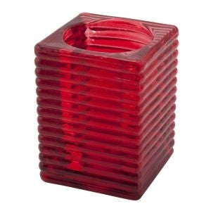 Genware Highlight Candle Holder Red