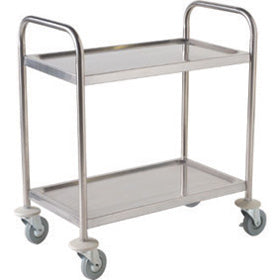 Berties Stainless Steel Clearing Trolley 2 Tier 86x53x93cm