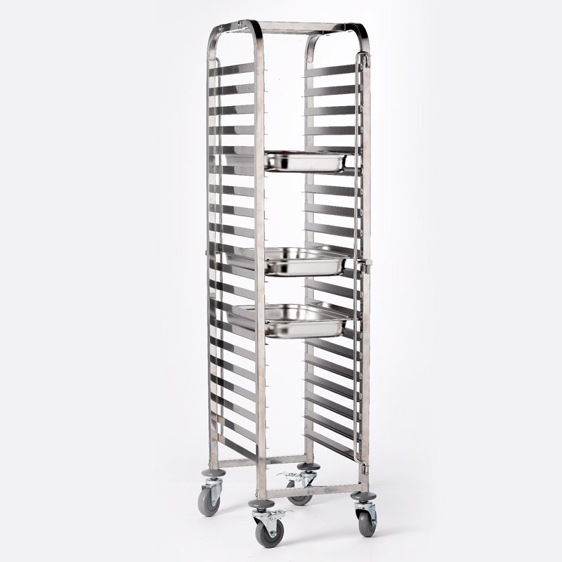 Berties Stainless Steel GN 1/1 Trolley 20 Shelves