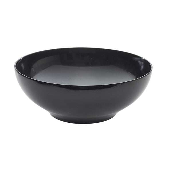 Genware Melamine Buffet Bowl Black 35.5x12.5cm