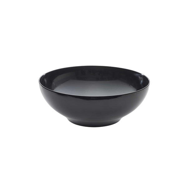 Genware Melamine Buffet Bowl Black 25.7x9.3cm