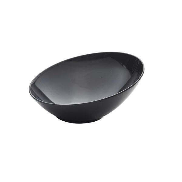 Genware Melamine Slanted Buffet Bowl Black 30x29x13cm