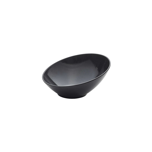 Genware Melamine Slanted Buffet Bowl Black 21x20x10cm