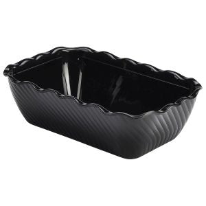 Genware Tulip Deli Wavy Edge Crock Black 2.3Kg