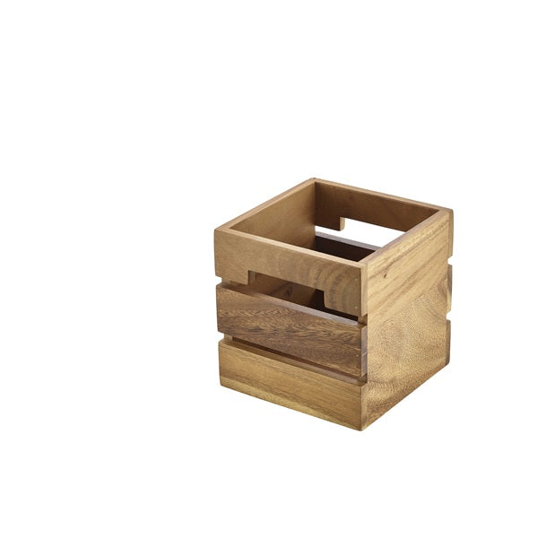 Genware Acacia Wood Box/Riser 15x15x15cm