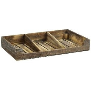Genware Wooden Display Crate Rustic 53x32x8cm