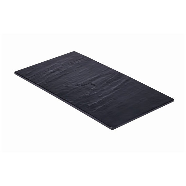 Genware Slate Effect Melamine Platter Black GN 1/3