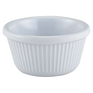 Genware White Melamine Ramekin Fluted 8.5cl-3oz