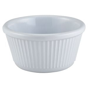 Genware White Melamine Ramekin Fluted 11.4cl-4oz