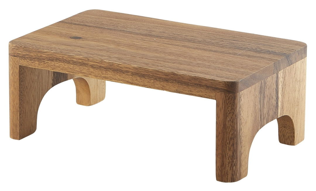Genware Acacia Wood Riser GN 1/4 10cm