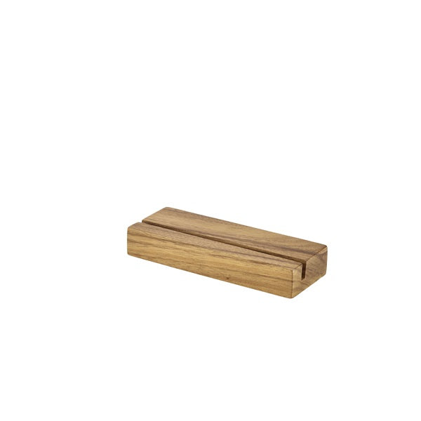 Genware Acacia Wood Menu Stand 20x3.2x7.2cm