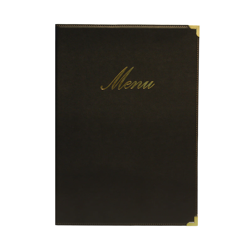 Berties Classic A5 Menu Cover Black 4 pages