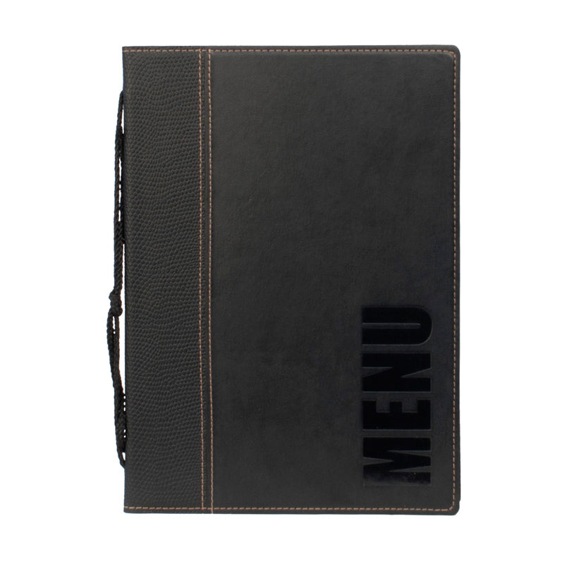 Berties Contemporary A5 Menu Cover Black 4 pages