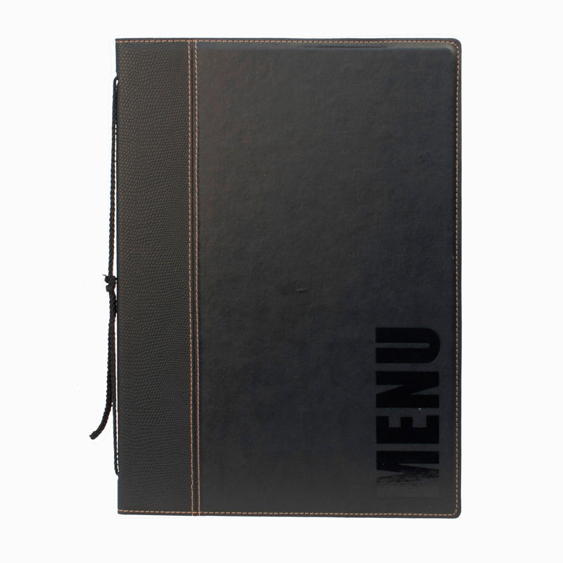 Berties Contemporary A4 Menu Cover Black 4 pages