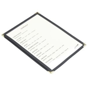Genware American Style Menu Holder Clear A5 2-Page