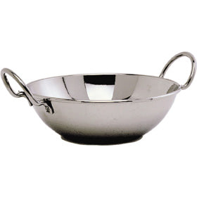 Genware Stainless Steel Balti Dish with Handles 150mm