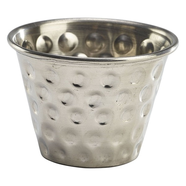 Genware Stainless Steel Hammered Ramekin 7cl-2.5oz