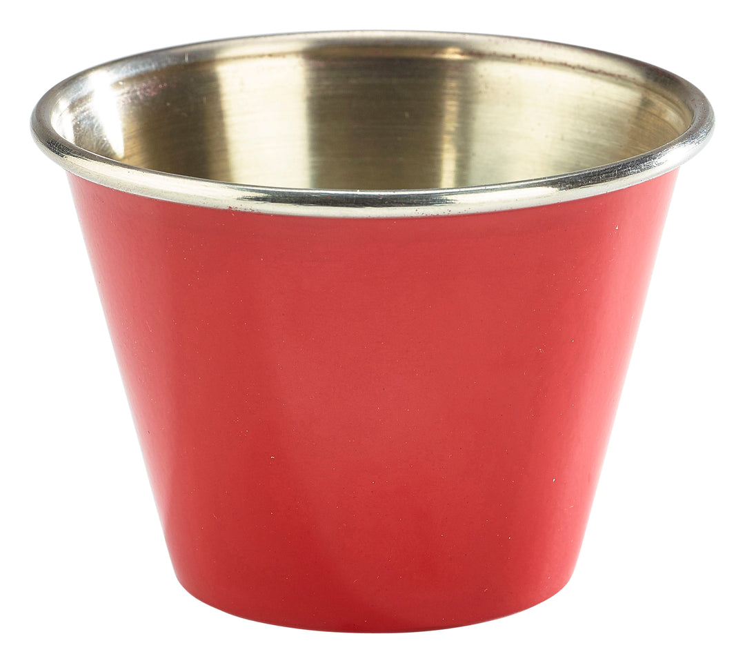 Genware Stainless Steel Ramekin Red 7cl-2.5oz