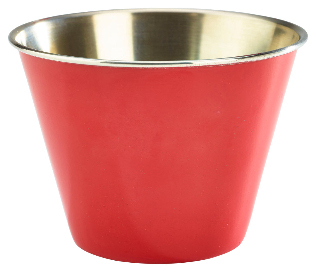 Genware Stainless Steel Ramekin Red 34cl-12oz