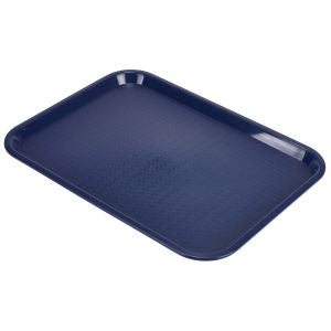 Genware Fast Food Rectangular Tray Blue 406x305mm