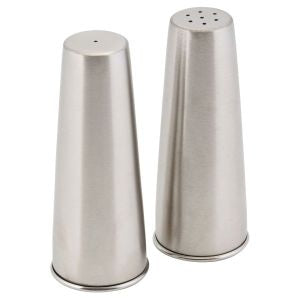 Genware Stainless Steel Conical Condiment Set 4x12cm