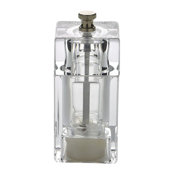 Genware Acrylic Square Salt or Pepper Grinder 10cm-4"