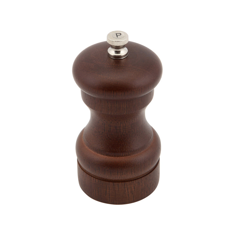 Genware Dark Wood Salt or Pepper Mill Grinder 10cm-4"