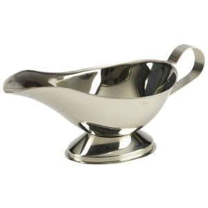 Genware Stainless Steel Gravy or Sauce Boat 450ml-15oz