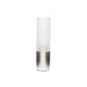 Genware Stainless Steel and Frosted Glass Table Lamp 190mm