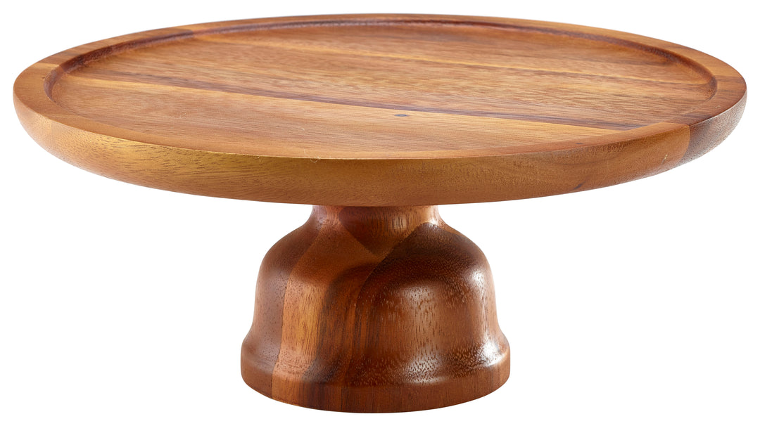 Genware Acacia Wood Cake Stand 13"x33cm Diameter