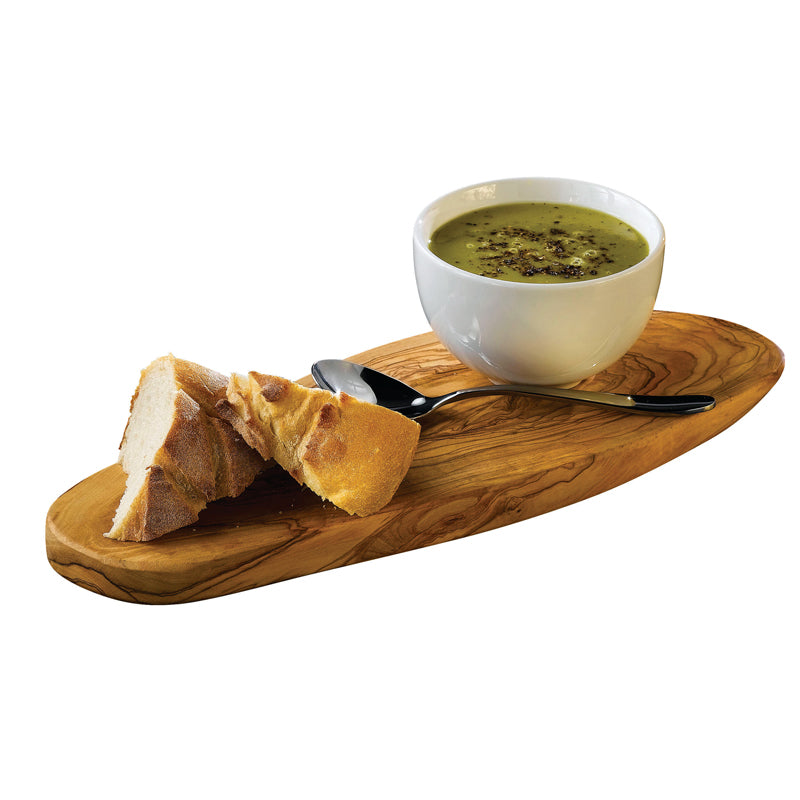 Genware Olive Wood Rustic Platter 28x13cm