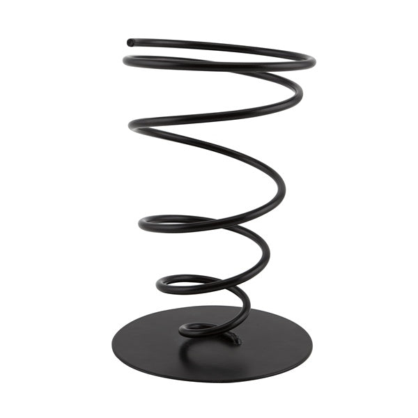 Genware Chip Cone Holder 18cm H Black Wire