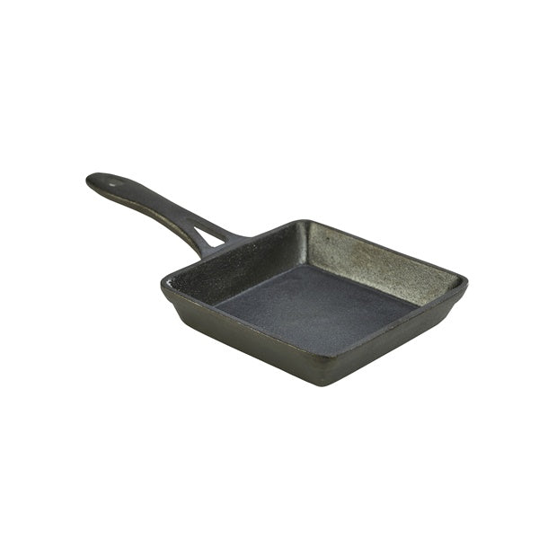 Genware Cast Iron Mini Square Frypan 13x3cm