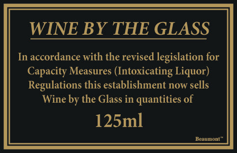 Berties Wine By The Glass Quantities 125ml 17x14cm