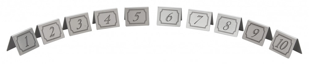 Berties Stainless Steel Table Number Set 1 to 10