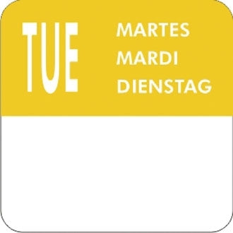 Berties Day Of The Week Label - Tuesday