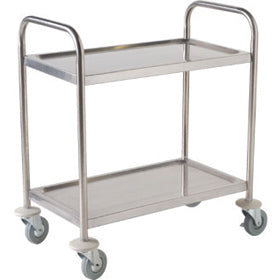 Berties Stainless Steel Clearing Trolley 2 Tier (Fully Welded) 86x53x93cm