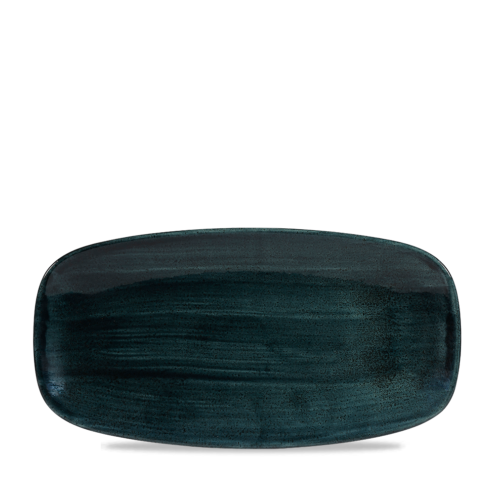 Churchill Stonecast Patina Chef's Oblong Platter Rustic Teal 29.8x15.3cm 