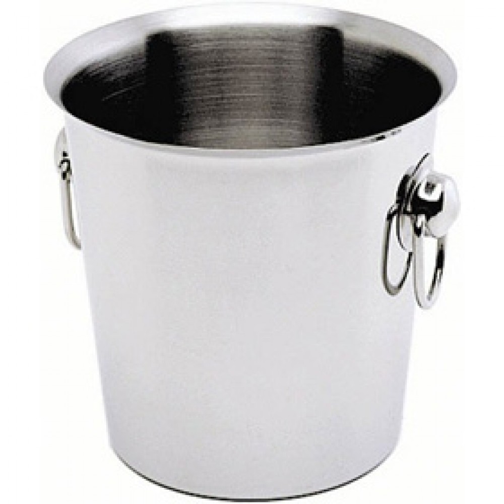 Genware Stainless Steel Wine Bucket Ring Handles 190x185mm