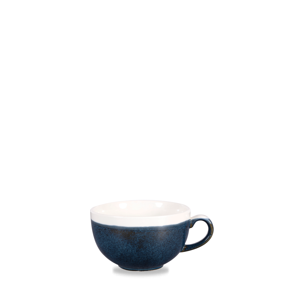 Churchill Monochrome Cappuccino Cup Sapphire Blue 22.7cl-8oz
