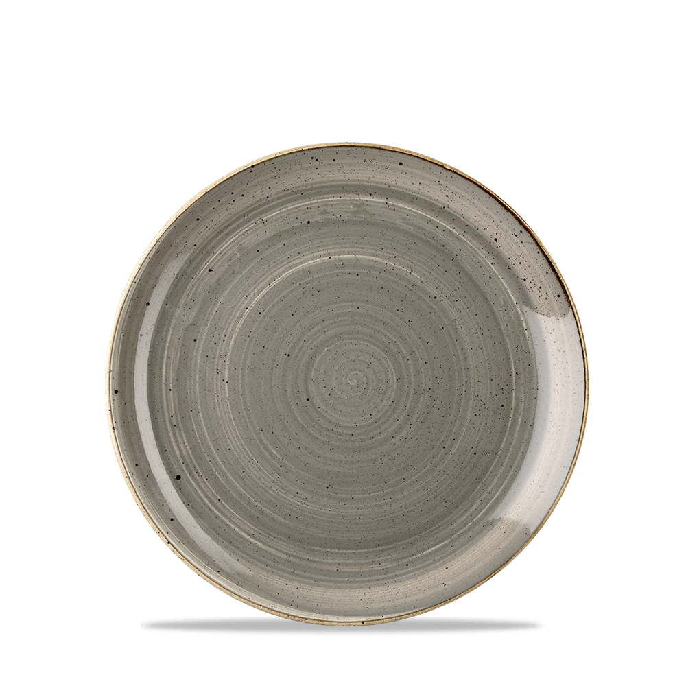 Churchill Stonecast Coupe Plate Peppercorn Grey 16.5cm-6.5"