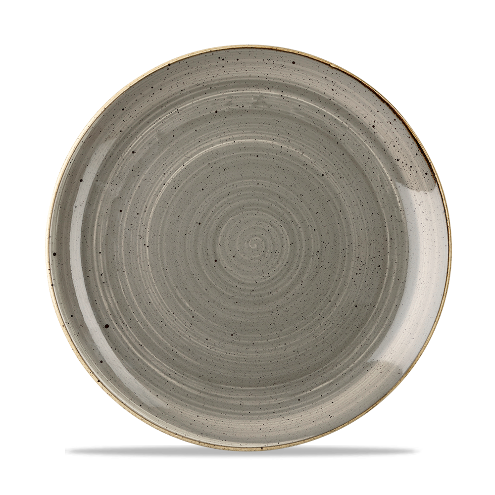 Churchill Stonecast Coupe Plate Peppercorn Grey 26cm-10.25"