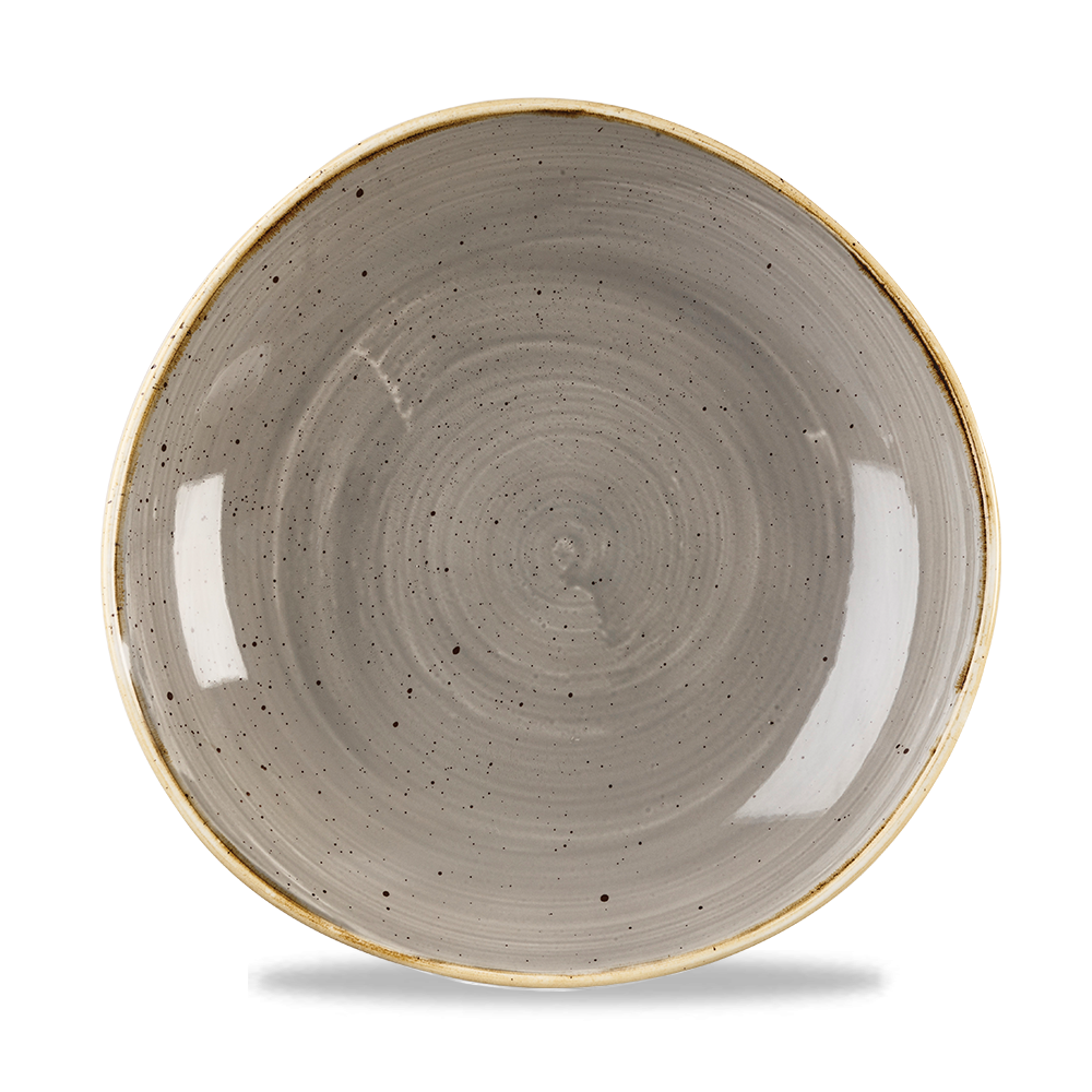 Churchill Stonecast Organic Round Bowl Peppercorn Grey 110cl-38oz