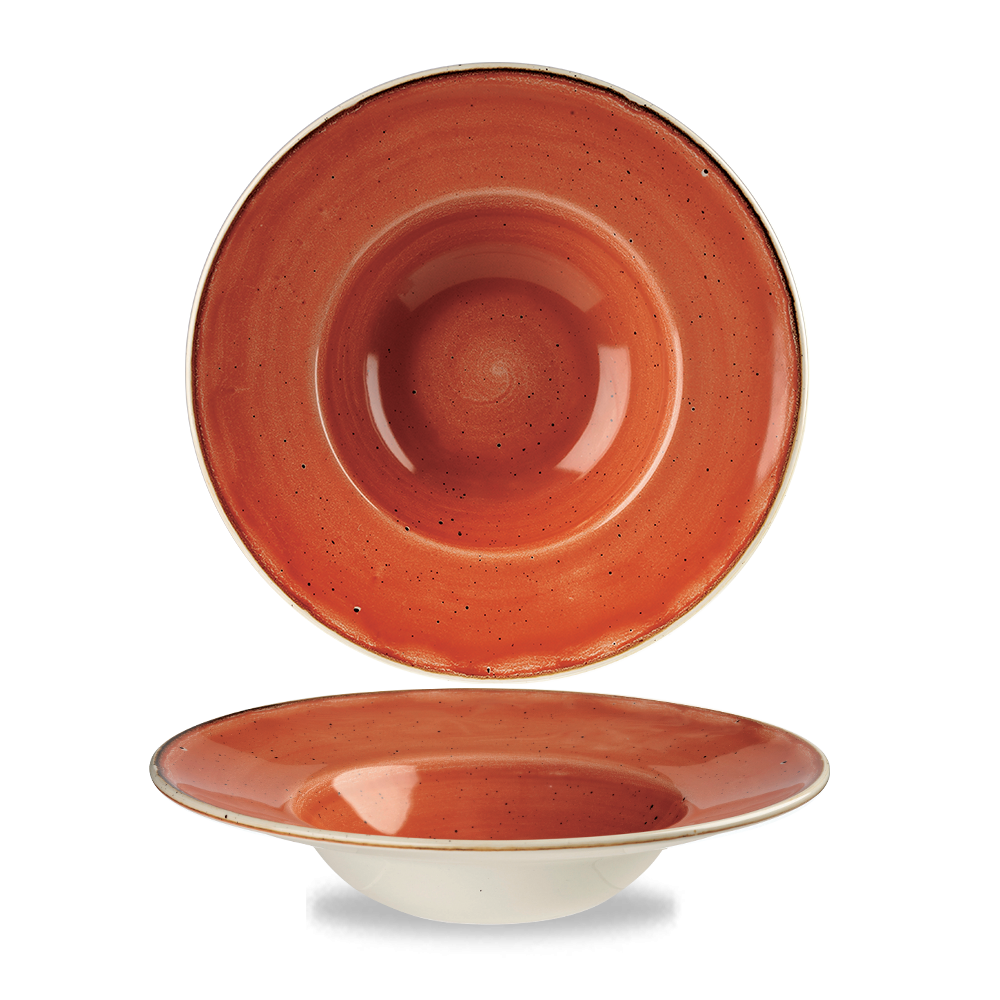 Churchill Stonecast Wide Rim Bowl Spiced Orange 28.4cl-10oz