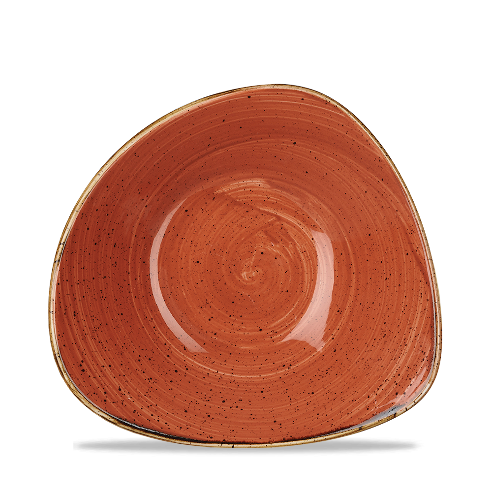 Churchill Stonecast Triangle Bowl Spiced Orange 60cl-21oz