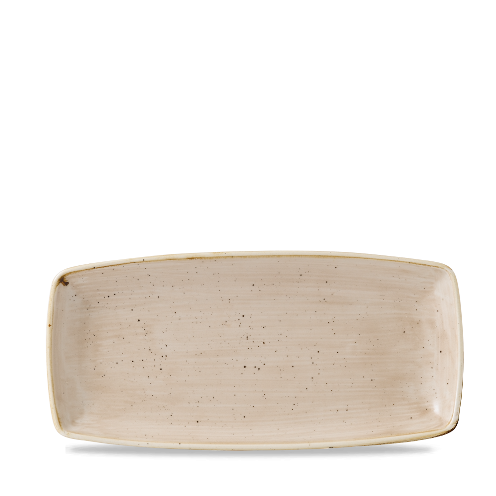 Churchill Stonecast Oblong Plate Nutmeg Cream 29.5x15cm-11.4x5.9"