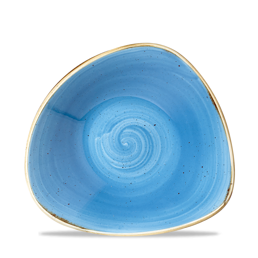 Churchill Stonecast Triangle Bowl Cornflower Blue 60cl-21oz